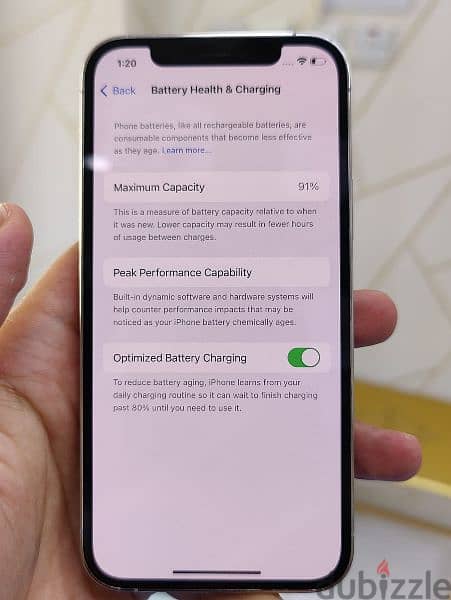 IPhone 12 Pro 256GB 
Battery  Health 91% Everything is Genuine 3