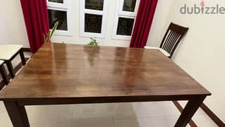 Only Dining table, 6 seater. As good as new