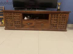 Antique design solid wood tv table