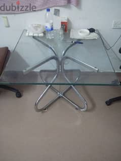 Wooden cupboard & Glass table