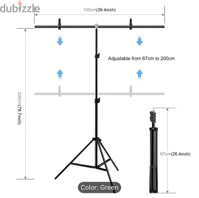 Metal Tripod Stand : T-shaped for Photography