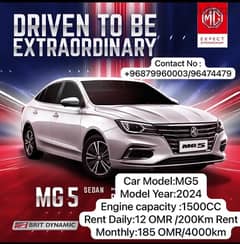 MG 5 Car Rent Avaiable For Daily/Monthly-Muscat ,Oman