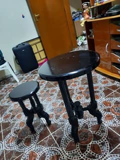 One tall n One short decorative stool pattern