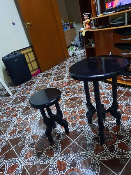 One tall n One short decorative stool pattern 1