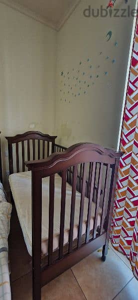 Baby Cot / Bed with Mattress 1