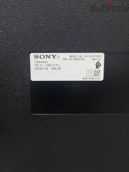 تلفزيون سوني 65 بوصة الشاشة مكسورة يصلح كقطع غيار 2