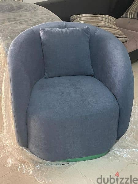 2 NEW  dark blue sofas available for sale from dubai 4