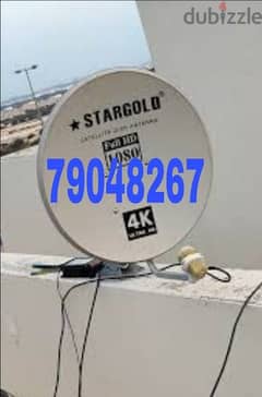 Satellite dish fixing receiver fixing Airtel ArabSet Nileset