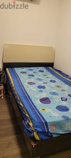 Double bed with mattress
