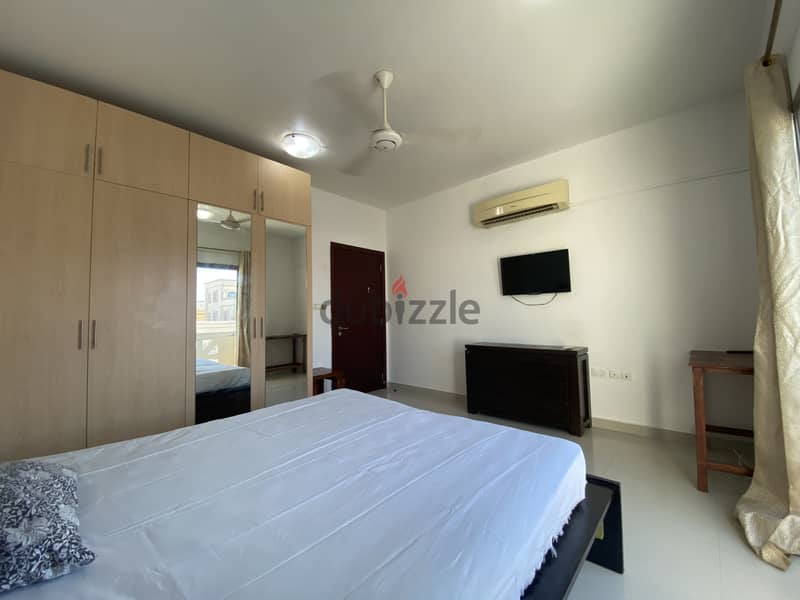 Fully Furnished spacious room with balcony on 18 November St in Ghubra 3