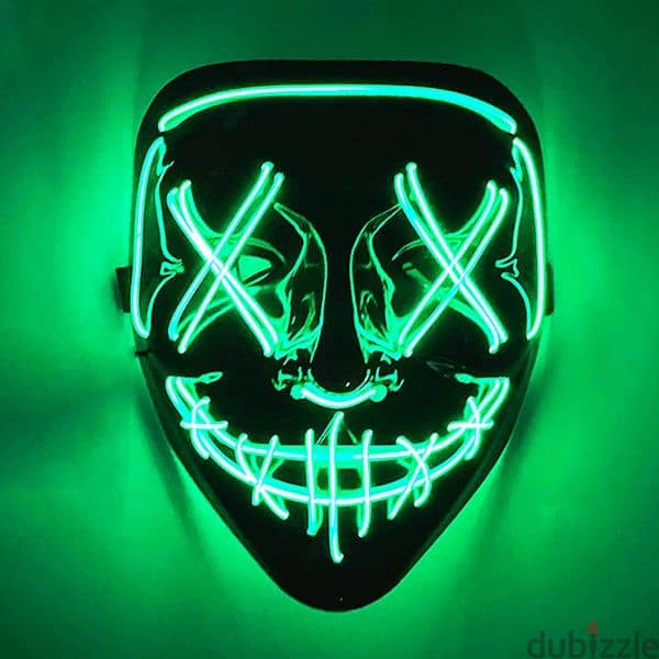 Halloween led neon mask 2