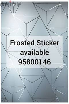 Frosted Sticker available, Window Blind sheets available