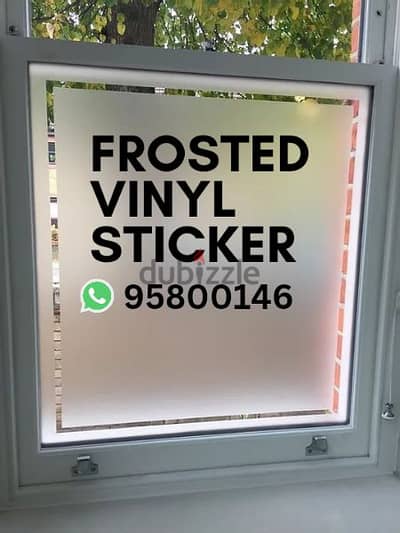 Glass Tinted Sticker available, Frosted Window Privacy film,