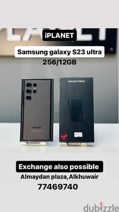 Samsung S23 ultra 256Gb 12Gb RAM with box and orginal cable
