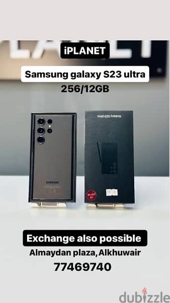 Samsung S23 ultra 256Gb 12Gb RAM with box and orginal cable 0