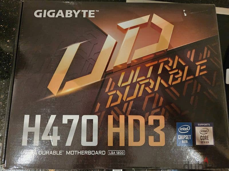H470 HD3 Motherboard Gigabyte LGA 1200 with I3 CPU 1