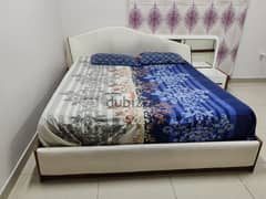 bed with 2 side tables & mattress