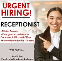 Looking for Receptionist