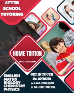 Tuition After School - All Subjects  FOR CLASS NURSERY - 10TH GRADE