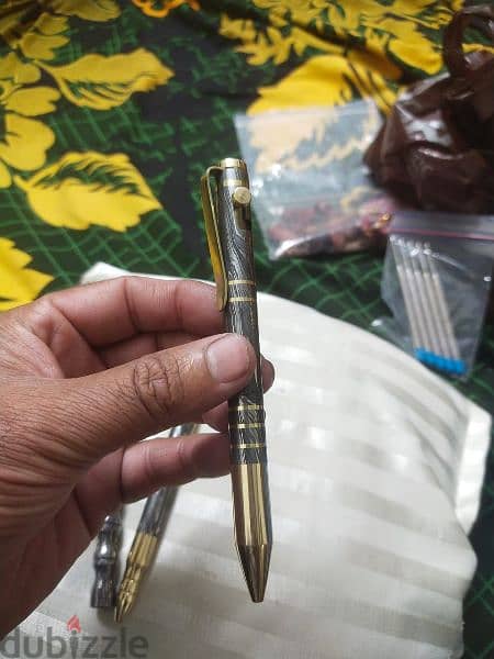 Handmade Damascus Steel Pen Ballpoint 3