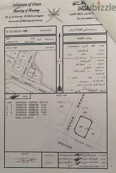 ارض سكنية للبيع (عبري - البانة) الخط الاول للشارع مطلوب ٧٥٠٠ 2