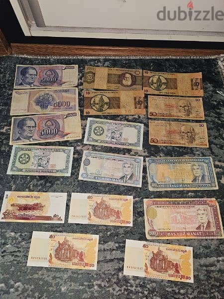 old currency collction أوراق العملة الأجنبية 4