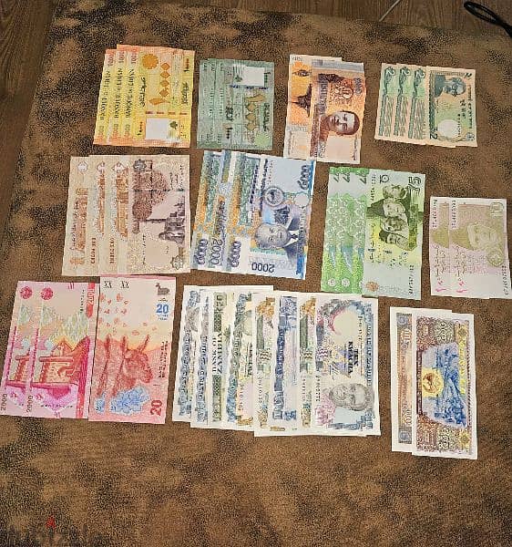 old currency collction أوراق العملة الأجنبية 11