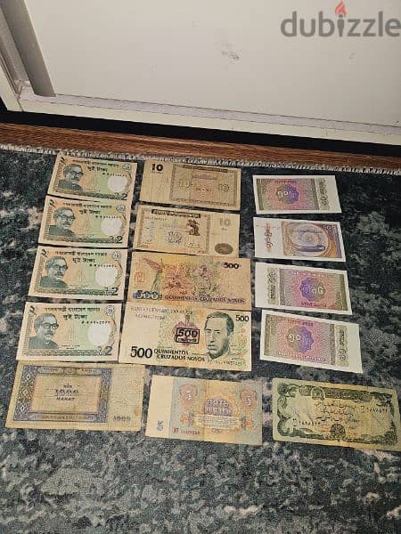 old currency collction أوراق العملة الأجنبية 18