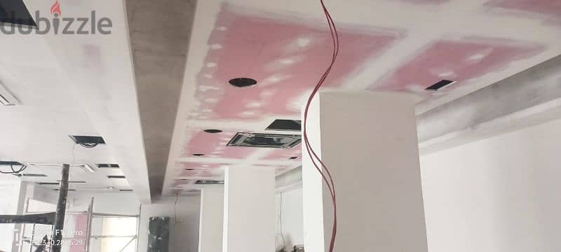 all type glass gypsum ceiling designing paint electrician work 6