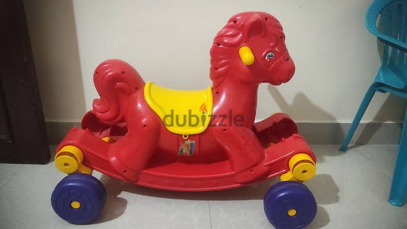 Deer ride revolving weels Toy and horse toy both-4 rials-78003106 1