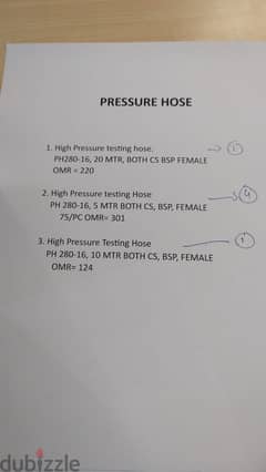 Pressure hose pipe 0