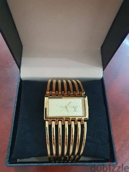 LOUIS VITTON GOLD PLATED WATCH 4