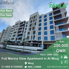 Full Marina View Apartment for Rent & Sale in Al Mouj | REF 339BB