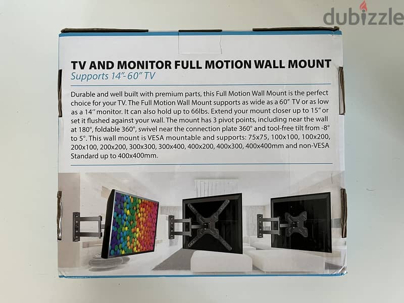 Wall Mount for TV & Monitor - Full Motion (Brand New) 1