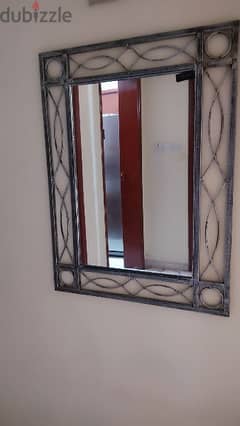 mirror and steel rack