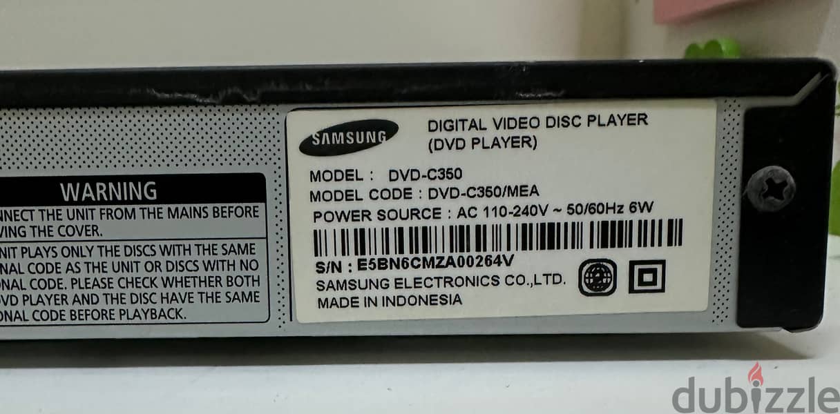 Samsung DVD player 2