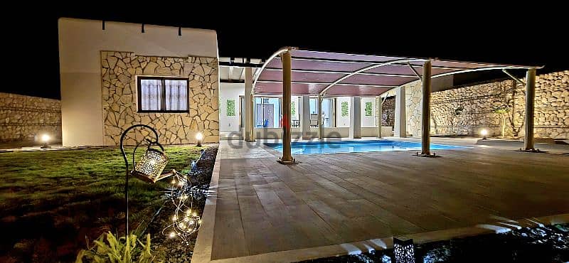 new Villa ( Sifah Farm), 2 Bedrooms, covered Pool. BBQ Area 14