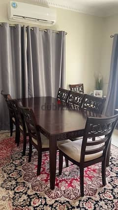 DINING TABLE solid wood (8 chairs) DELIVERY INCLUDED