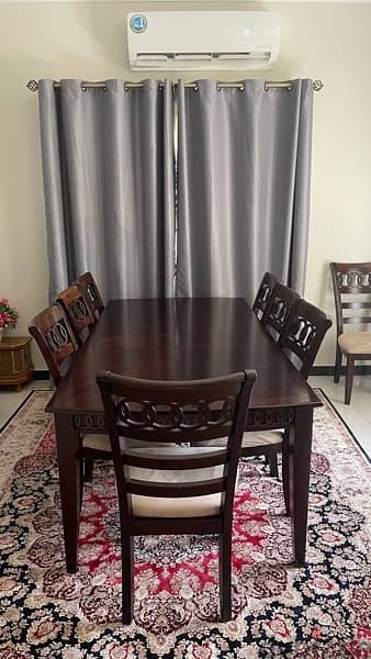 DINING TABLE solid wood (8 chairs) 1