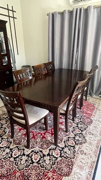 DINING TABLE solid wood (8 chairs) 2