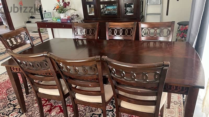 DINING TABLE solid wood (8 chairs) 3