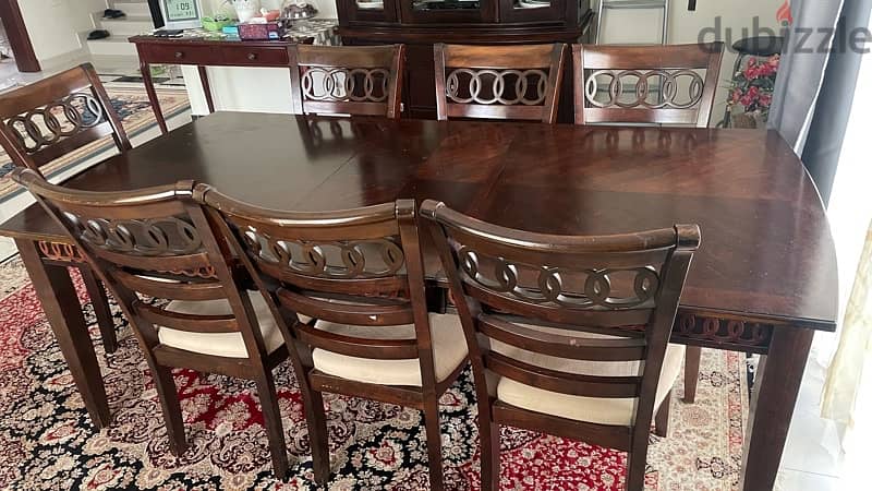 DINING TABLE solid wood (8 chairs) 4