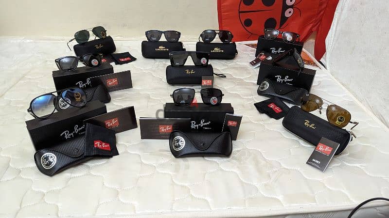 RAY BAN & LACOSTE SUNGLASSES ONLY 13