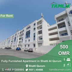 Fully Furnished Apartment for Rent in Shatti Al Qurum | REF 454BB