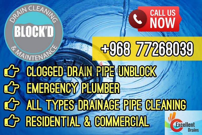 Drainage pipe blockage cleaning service | Plumber 1