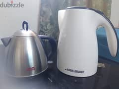 2. Electric water boiling kettle heavy  steel prestige & Black & Decker 0