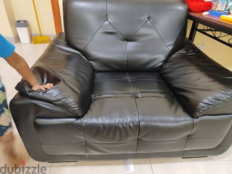 2 single sofa - leather 1