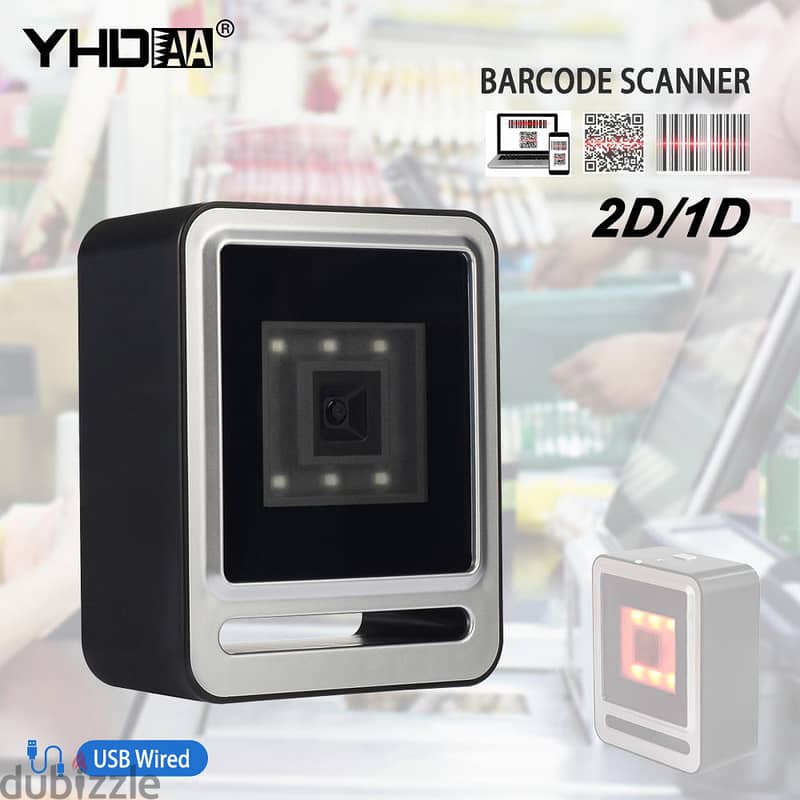 Barcode Scanner 1D QR 2D Desktop Barcode Scanner 16
