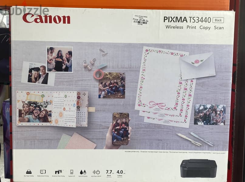 PIXMA TS 3440  WIRELESS PRINTER  SCAN  COPY . 0