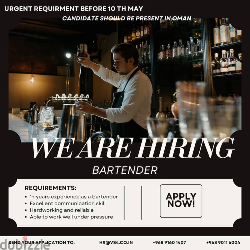 for Philippines Hospitality Staff  immediate Joining 3